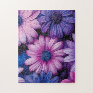 Quebra-cabeça Roxo Daisy Delight Quebra-cabeça: Uma Fanta Floral