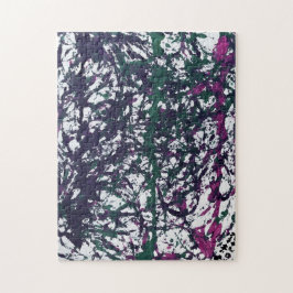 Quebra-cabeça Roxo, Verde, Rosa, Obra de arte em mármore