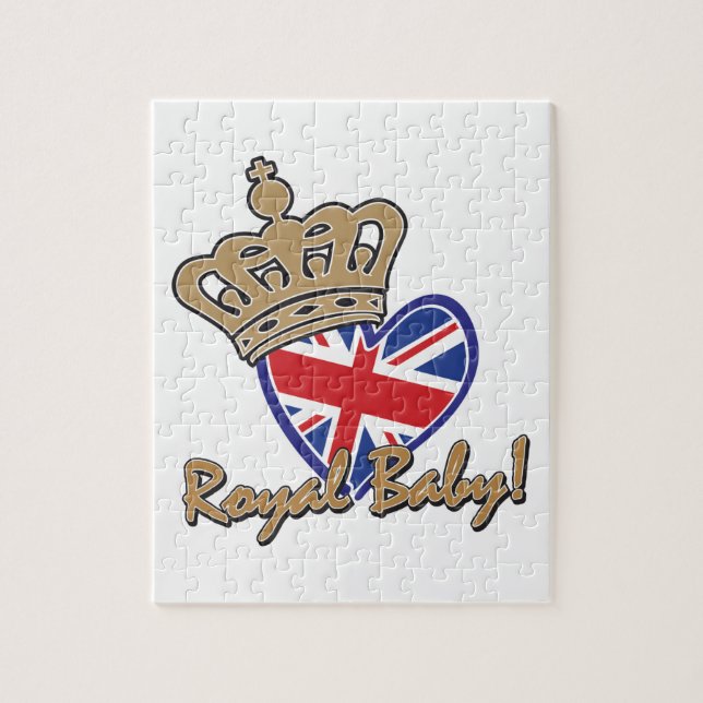 Quebra-cabeça Royal Baby UK Heart Flag (Vertical)