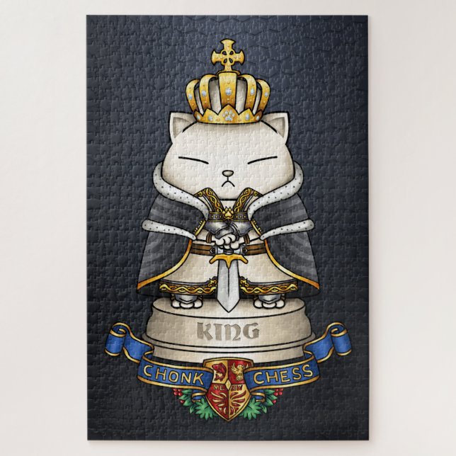 Quebra-cabeça Royal Cat Chess King Piece (Vertical)