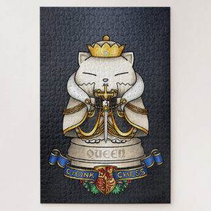 Quebra-cabeça Royal Cat Chess Queen Piece