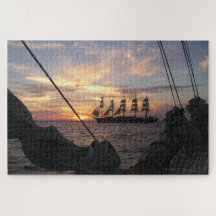 Royal Clipper Silhuetado Contra o Pôr do Sol
