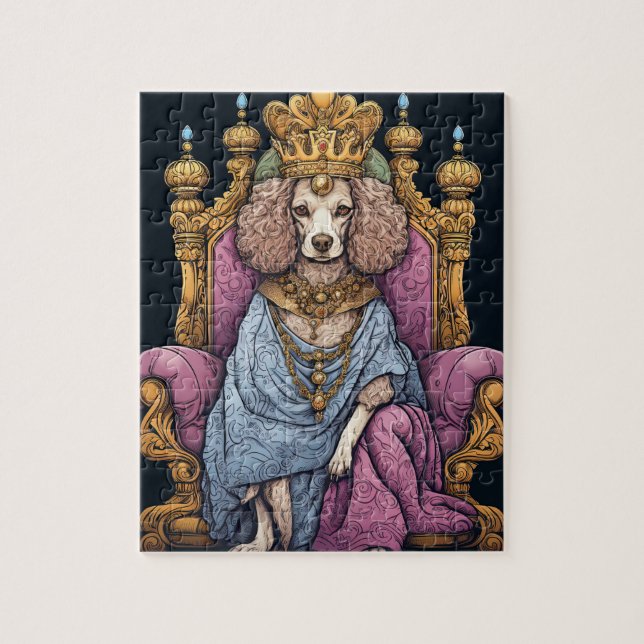 Quebra-cabeça Royal Coronation King Charles Dog Funny (Vertical)
