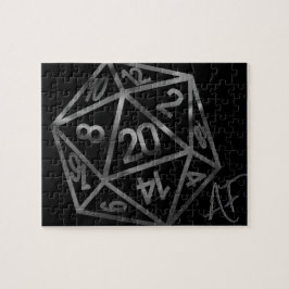 Quebra-cabeça RPG Crit AF | Fantasy Tabletop Retro Gamer Dice