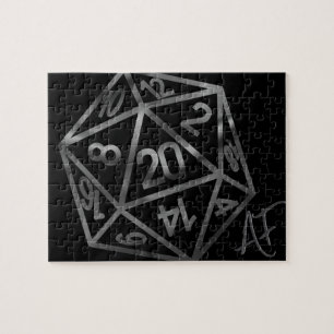 Quebra-cabeça RPG Crit AF Fantasy Tabletop Retro Gamer Dice