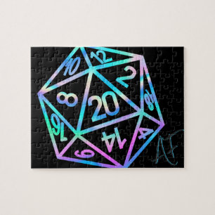 Quebra-cabeça RPG Crit AF   Holo Fantasy Tabletop Gamer Dice