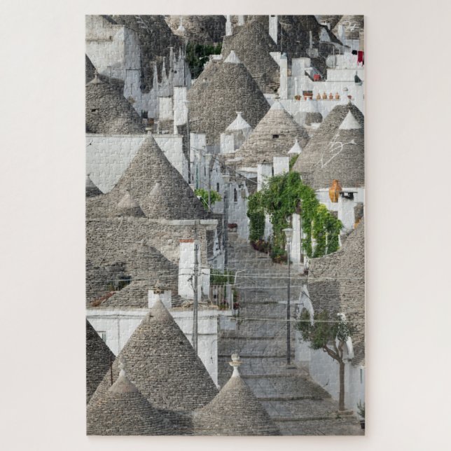 Quebra-cabeça Rua com as casas do trulli em Alberobello, Puglia (Vertical)