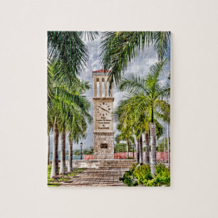 Quebra-cabeça RUA das Ilhas Virgens dos EUA. Croix Palm Trees Tr