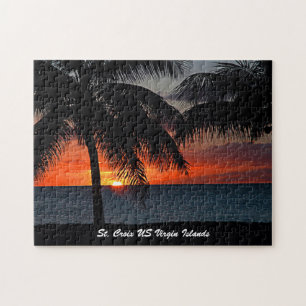 Quebra-cabeça RUA das Ilhas Virgens dos EUA Croix USVI Sunset Tr