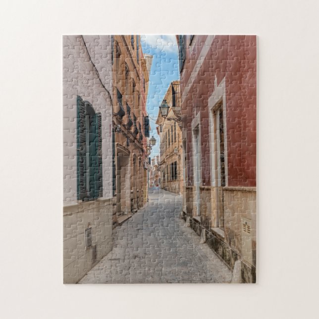 Quebra-cabeça Rua estreita de Ciutadella - Menorca, Espanha (Vertical)