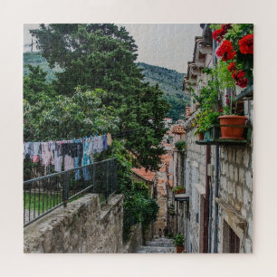 Quebra-cabeça Rua estreita de pedra em Dubrovnik