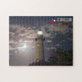 Quebra-cabeça Rua. Farol Simons - Geórgia -