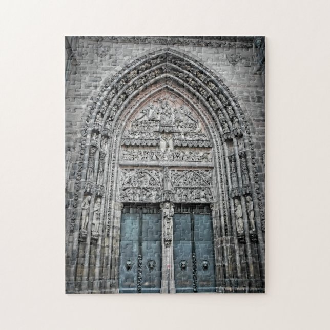 Quebra-cabeça Rua Lorenz Church - Nurenberg Alemanha -11x14 -252 (Vertical)