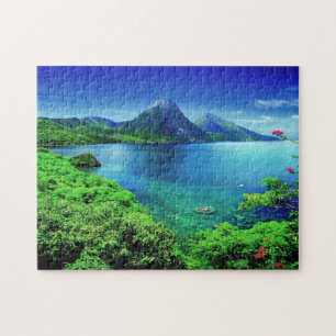 Quebra-cabeça Rua. Lucia The Pitons