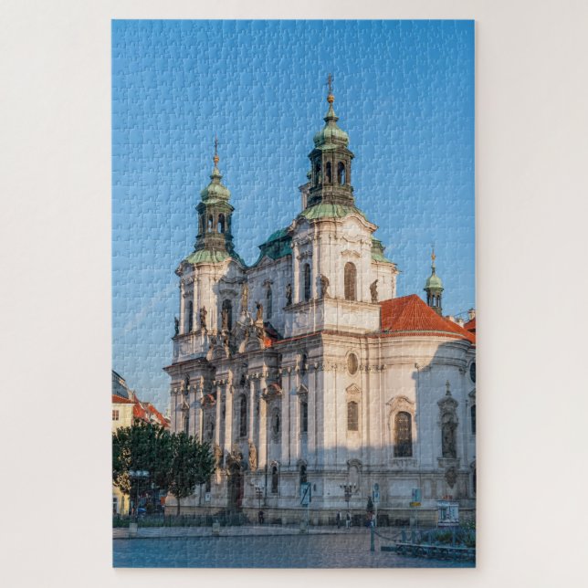 Quebra-cabeça Rua, Nicholas Church, na antiga cidade de Praga (Vertical)