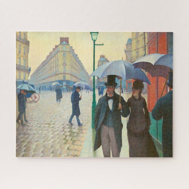 Quebra-cabeça Rua Paris Rainy Day │ Gustave Caillebotte (Horizontal)