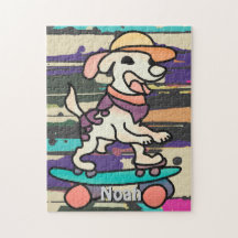 Rua Retro Cachorro no skate | Engraçado