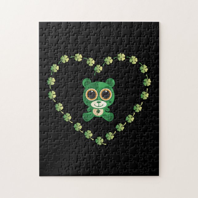 Quebra-cabeça Rua, Urso de Teddy do Dia de Patrick (Vertical)