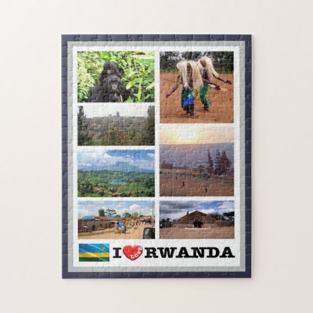 Quebra-cabeça Ruanda - Eu Amo - (Vertical)