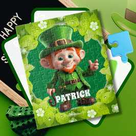 Quebra-cabeça ruas de Leprechaun 3D. Crianças Personalizadas do 