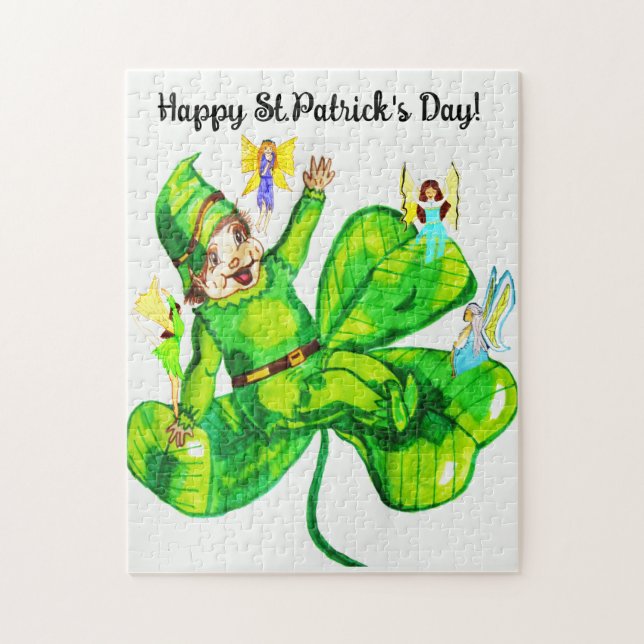 QUEBRA-CABEÇA RUAS. PATRICK DAY LEPRECHAUN E FARIES (Vertical)