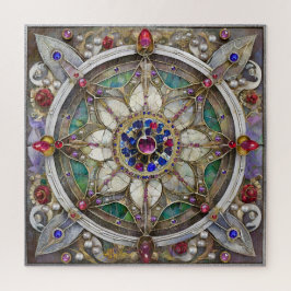 Quebra-cabeça Ruby, Ametist, Sapphire e Pearl Mandala