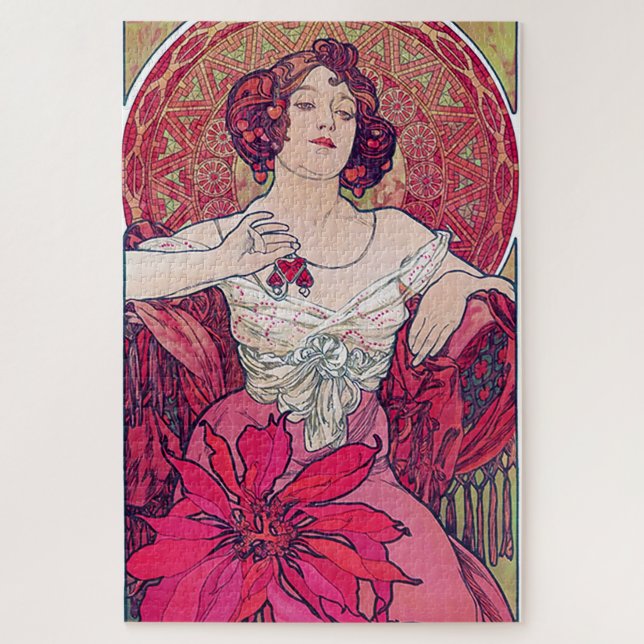 Quebra-cabeça Ruby (Quatro Joias), Alphonse Mucha (Vertical)