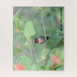 Quebra-cabeça Ruby Throated Hummingbird, do amante de aves