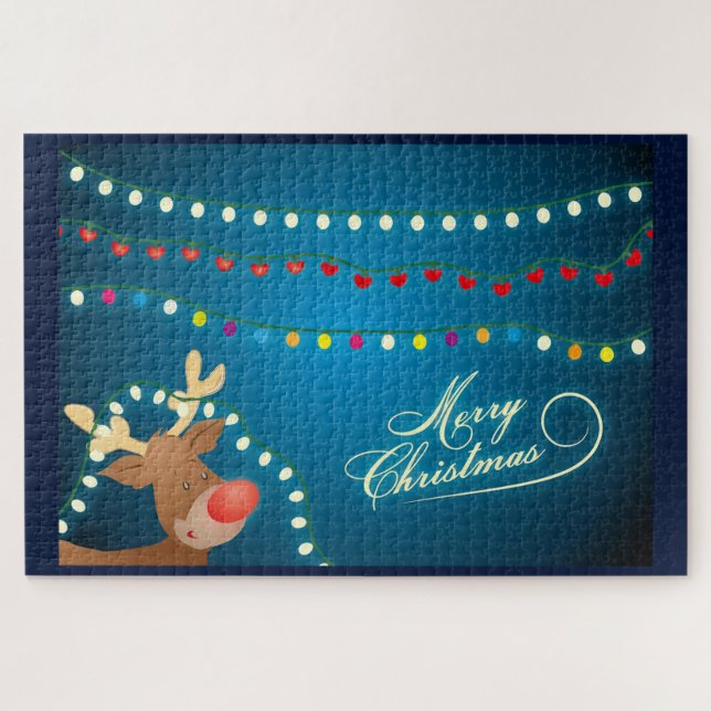 Quebra-cabeça Rudolph e Luzes de Natal (Horizontal)