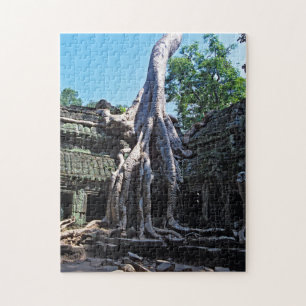Quebra-cabeça Ruína de Ta Prohm - Angkor Wat, Camboja, Ásia