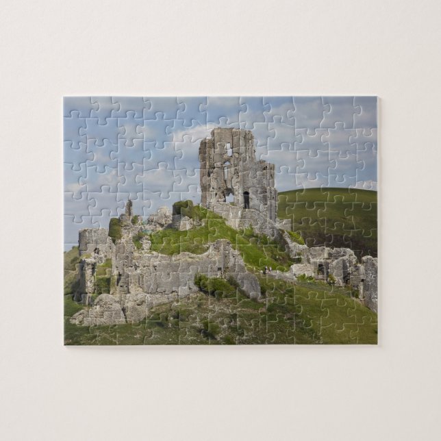 Quebra-cabeça Ruínas do Castelo Corfe, perto de Wareham, Dorset, (Horizontal)
