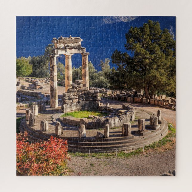 Quebra-cabeça Rumos antigos, templo de Athina Pronaia em Delphi (Vertical)