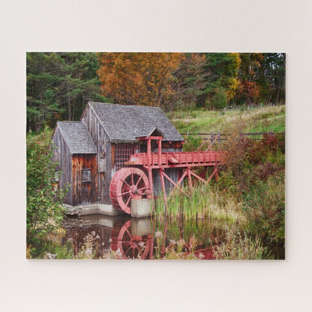 Quebra-cabeça Rustic Grist Mill em Guildhall Vermont (Horizontal)