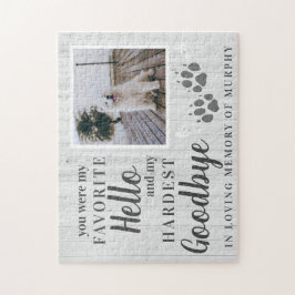 Quebra-cabeça Rustic Paw Imprime Foto Personalizada Do Memorial 