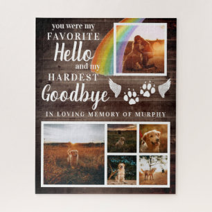 Quebra-cabeça Rustic Paw Imprime Foto Personalizada Do Memorial