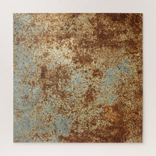 Quebra-cabeça Rusty Metal: fundo do painel texturizado.