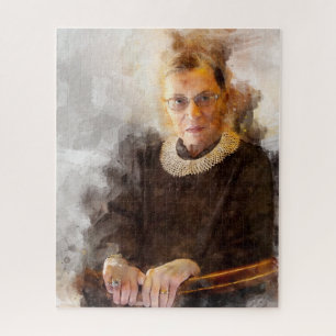 Quebra-cabeça Ruth Bader Ginsburg com o Juiz Robe Portrait