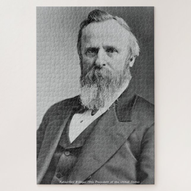 Quebra-cabeça Rutherford B. Hayes 19º Presidente da América. (Vertical)