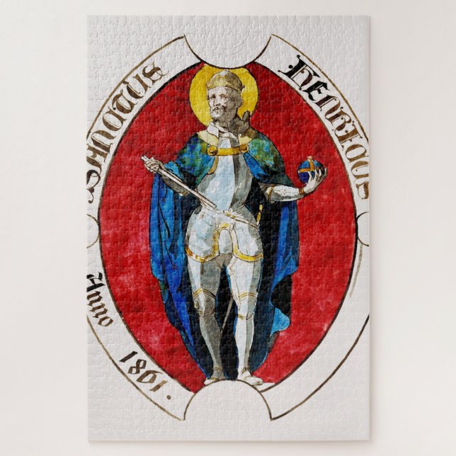 Quebra-cabeça S. Luís IX da França Padroeiro dos Reis (Vertical)