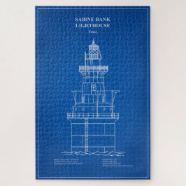 Quebra-cabeça Sabine Bank Lighthouse - Texas - AD