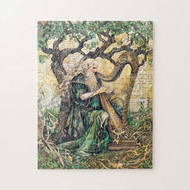 Quebra-cabeça Sábio Celta Druida Sacerdote Natureza (Vertical)