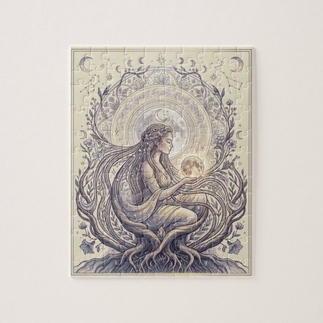 Quebra-cabeça Sacerdotisa Lunar Deusa (Vertical)