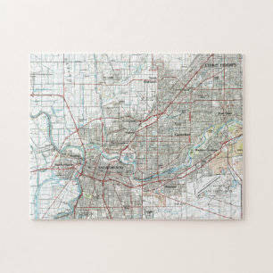 Quebra-cabeça Sacramento Califórnia Mapa (1994)