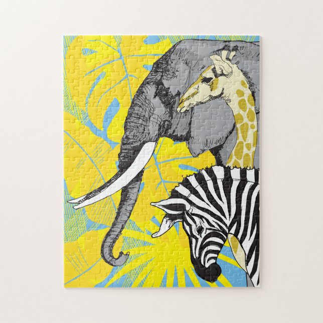 quebra-cabeça Safari 11x14 para Pessoas cegas (Vertical)