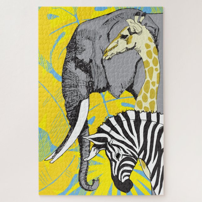 quebra-cabeça Safari 20x30 para Pessoas cegas (Vertical)