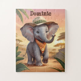 Quebra-cabeça Safari Elephant Personalizado