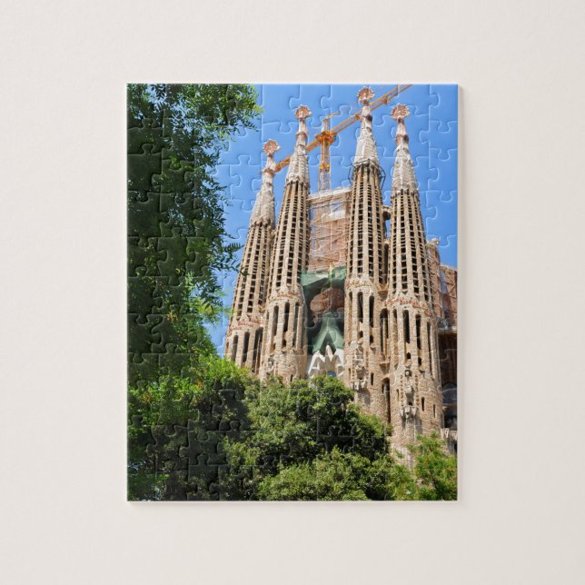Quebra-cabeça Sagrada Familia em Barcelona, espanha (Vertical)