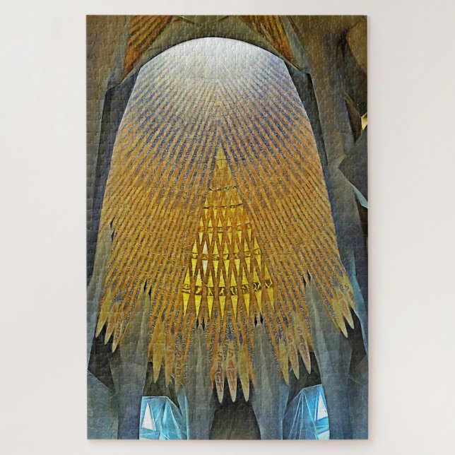 Quebra-cabeça Sagrada Família. Interior. Ver 14. (Vertical)