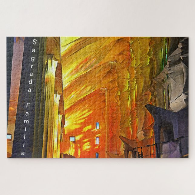 Quebra-cabeça Sagrada Família. Interior. Ver 2. (Horizontal)