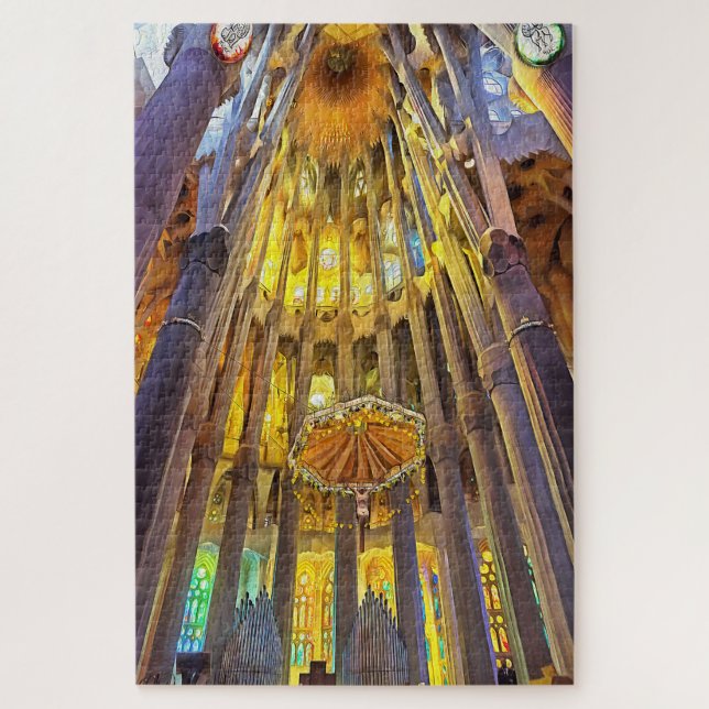 Quebra-cabeça Sagrada Família. Interior. Ver 22. (Vertical)